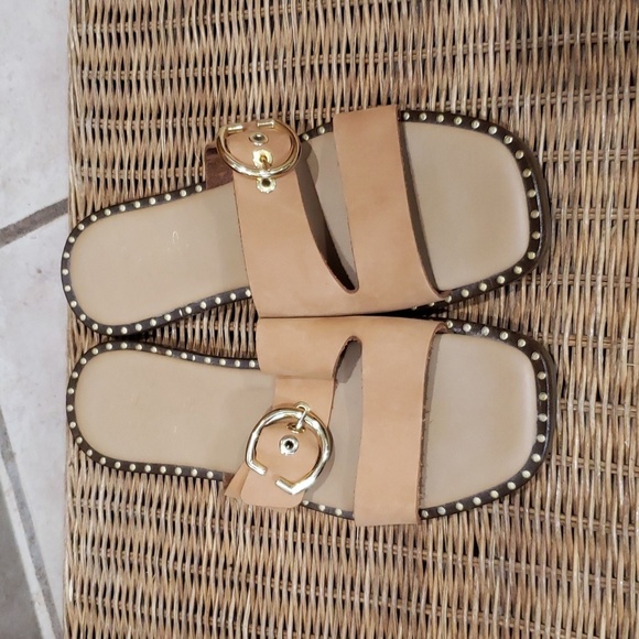 Mila Paoli Sandals Leather Stud Size 8 - Picture 3 of 6